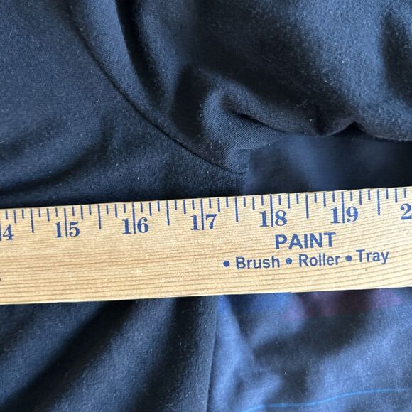 BOSTON PROPER Y2K Bling Hoodie Womens Small Black Fleur De Lis Rhinestone Jacket - Picture 8 of 11